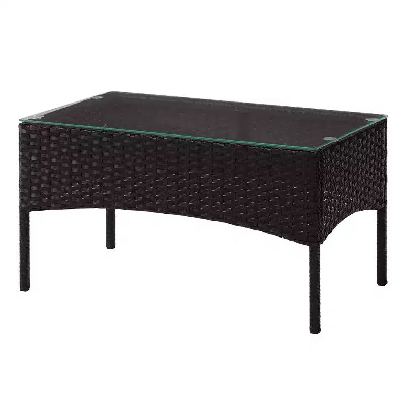 Set di mobili da giardino in rattan Pure Garden 4 pezzi