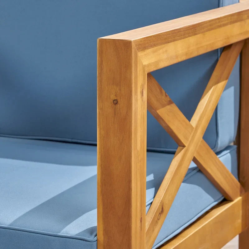 Set da conversazione da esterno Brava in legno di acacia, 6 pezzi, di Christopher Knight Home
