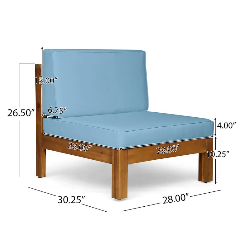 Set da conversazione da esterno Brava in legno di acacia, 6 pezzi, di Christopher Knight Home