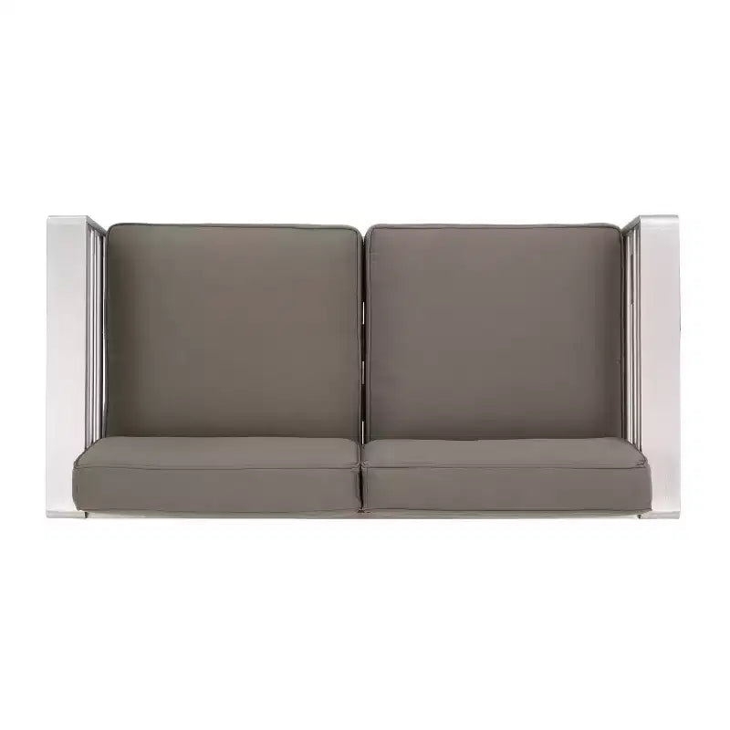 Set da salotto Cape Coral 5 pezzi in alluminio e MGO con tavolo a focolare - Christopher Knight Home