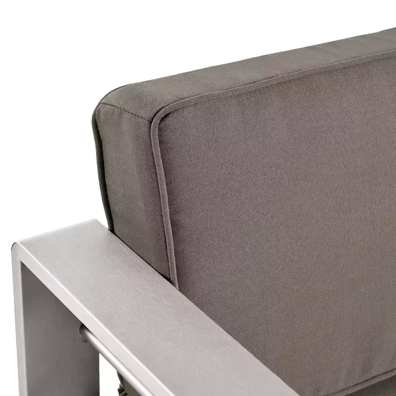 Set da salotto Cape Coral 5 pezzi in alluminio e MGO con tavolo a focolare - Christopher Knight Home