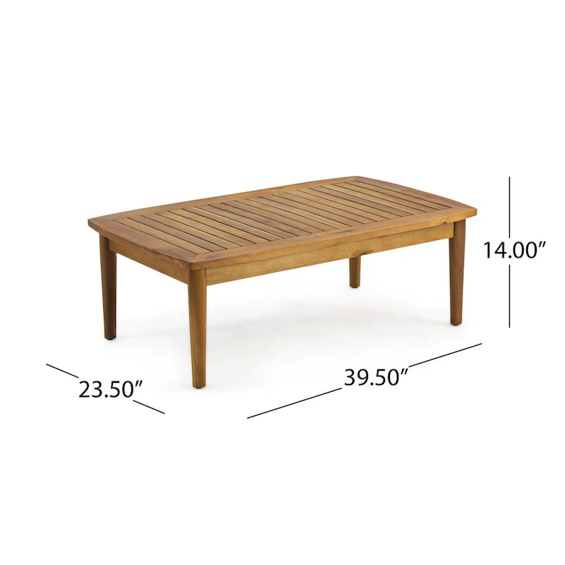 Set da conversazione da esterno Willowbrook in legno di acacia per 4 persone, di Christopher Knight Home
