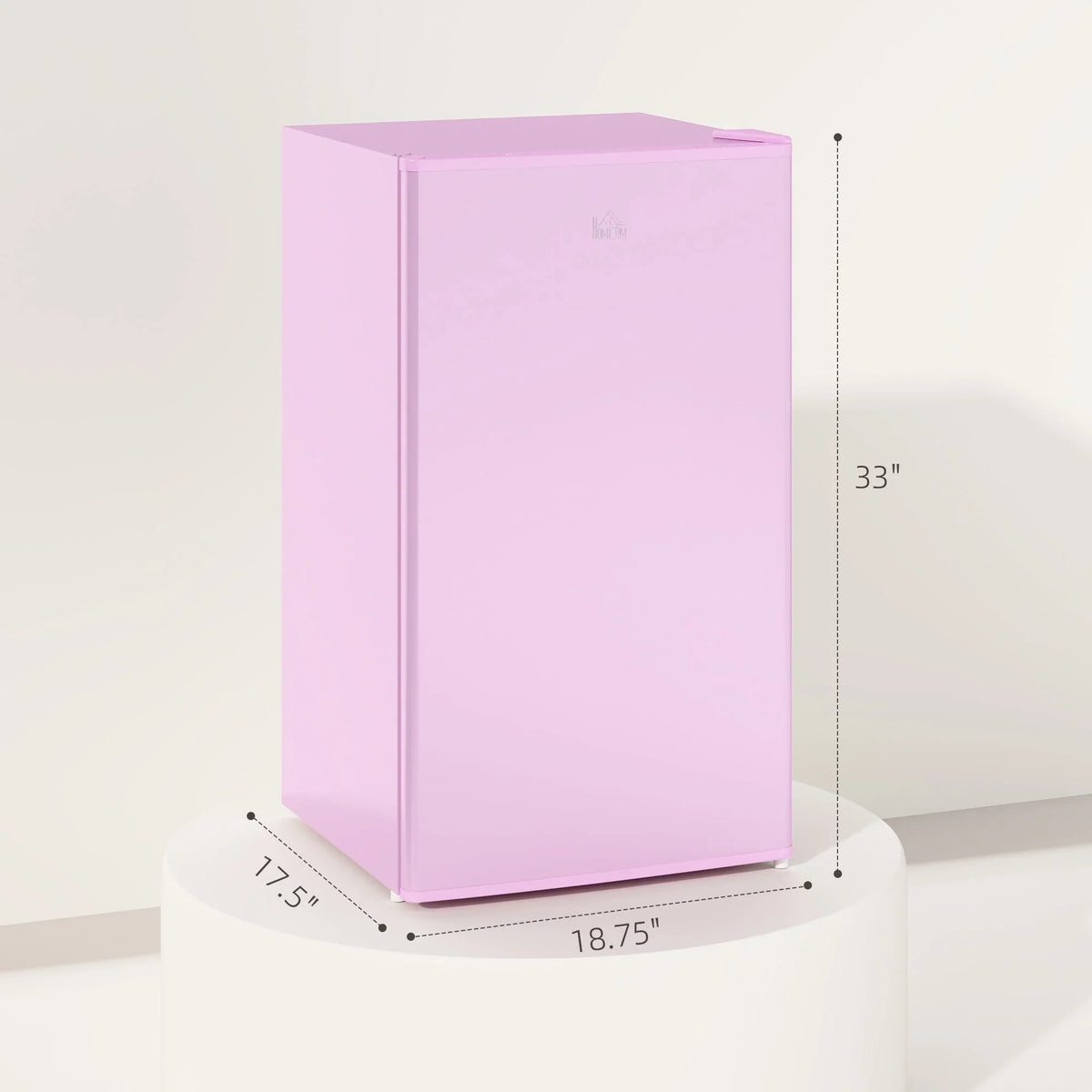 Mini frigorifero HOMCOM da 3,2 piedi cubi con congelatore, frigorifero compatto a una porta con termostato regolabile per camera da letto
