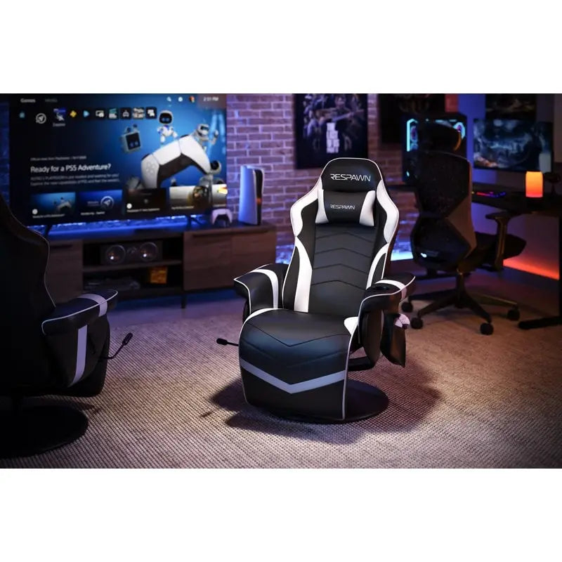 Poltrona da gaming reclinabile - Sedia da gaming reclinabile con poggiapiedi