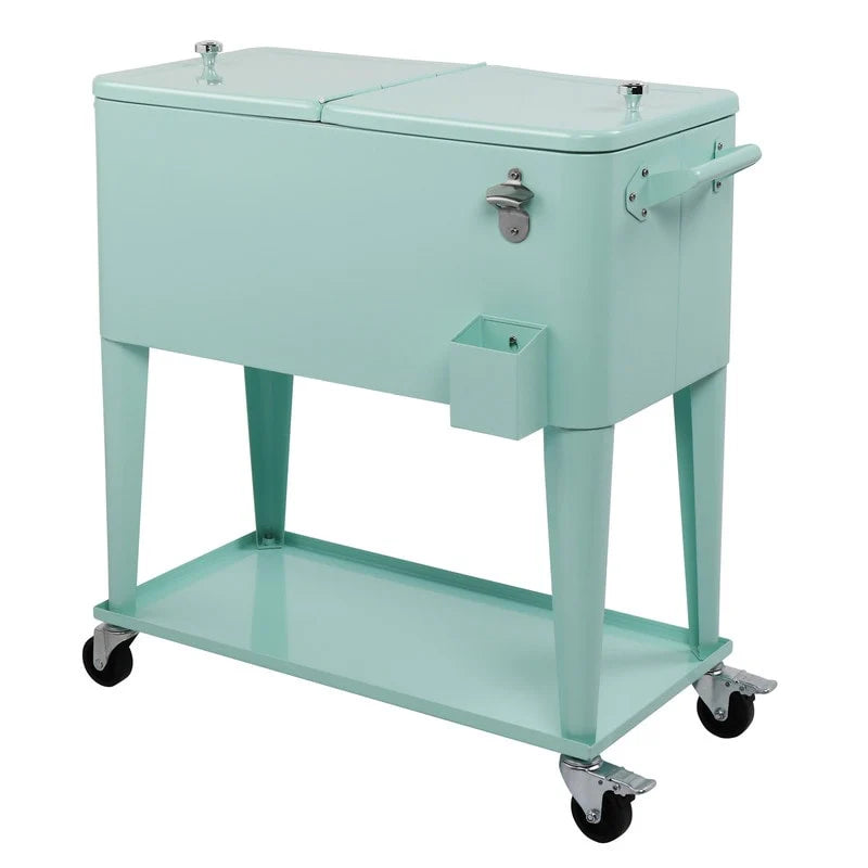 Frigo portatile in ferro verniciato da 80 QT con ripiano