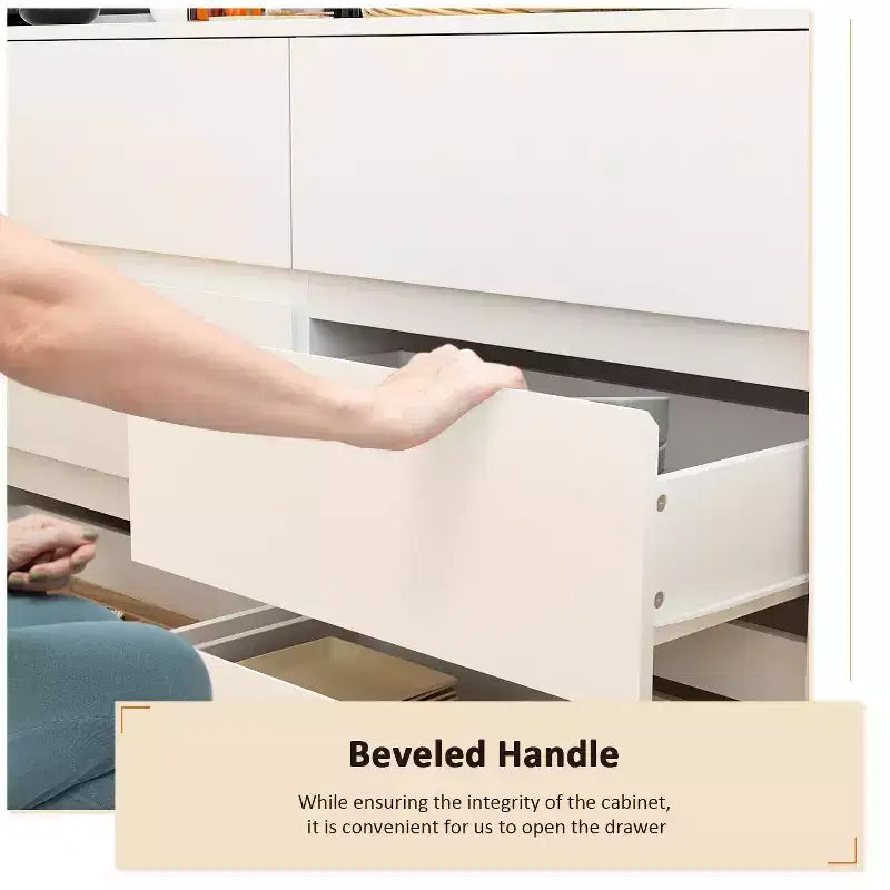 Credenza buffet girevole/estensibile intelligente con 6 cassetti, piano di lavoro estensibile, tappetino antiscivolo, tavolo da pranzo girevole, dispensa a isola da cucina