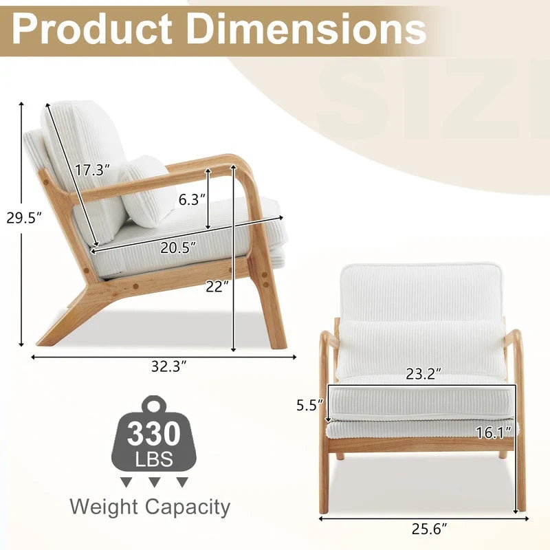 Poltrona imbottita Mid-Century Modern