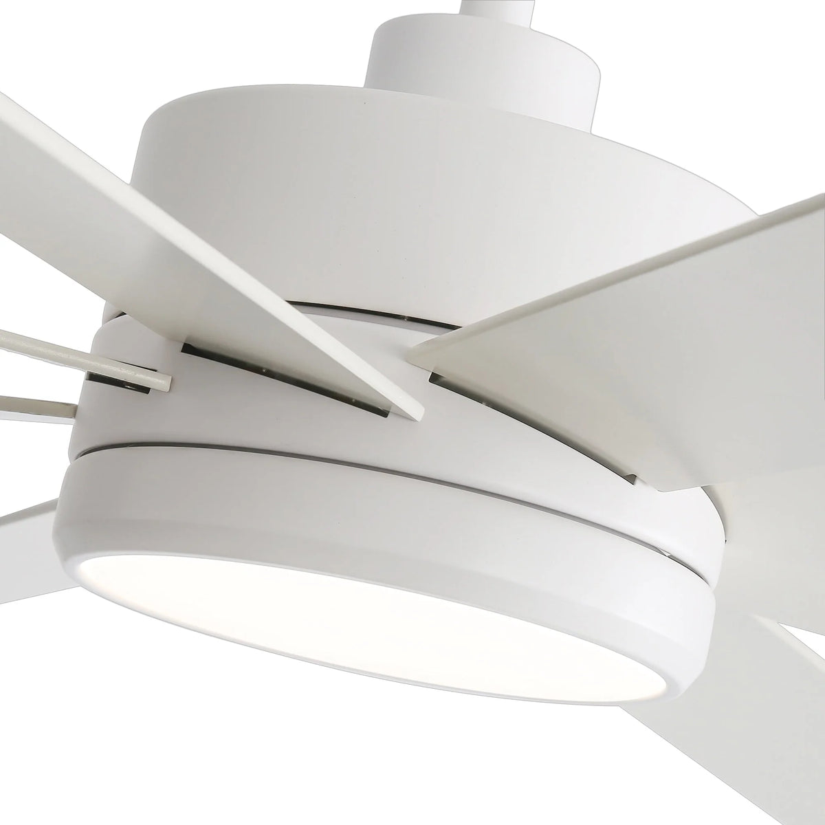 Ventilatore da soffitto nero da 65 pollici con 8 pale, LED, luce e telecomando