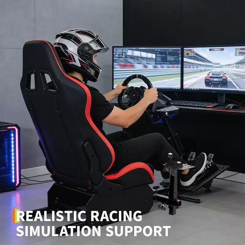 Zusammenklappbares Cockpit für Rennsimulatoren, verstellbarer Lenkradständer für G29/G920/G923, kompatibel mit Thrustmaster, Fanatec, Hori, Mad Catz, verstellbarer Pedalwinkel