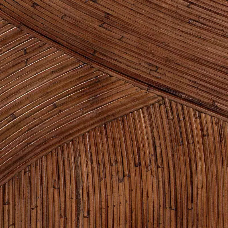bali & pari Elettra vrijstaand hoofdbord van rotan voor kingsize bed: handgemaakt, geen montage, bohemien ontwerp