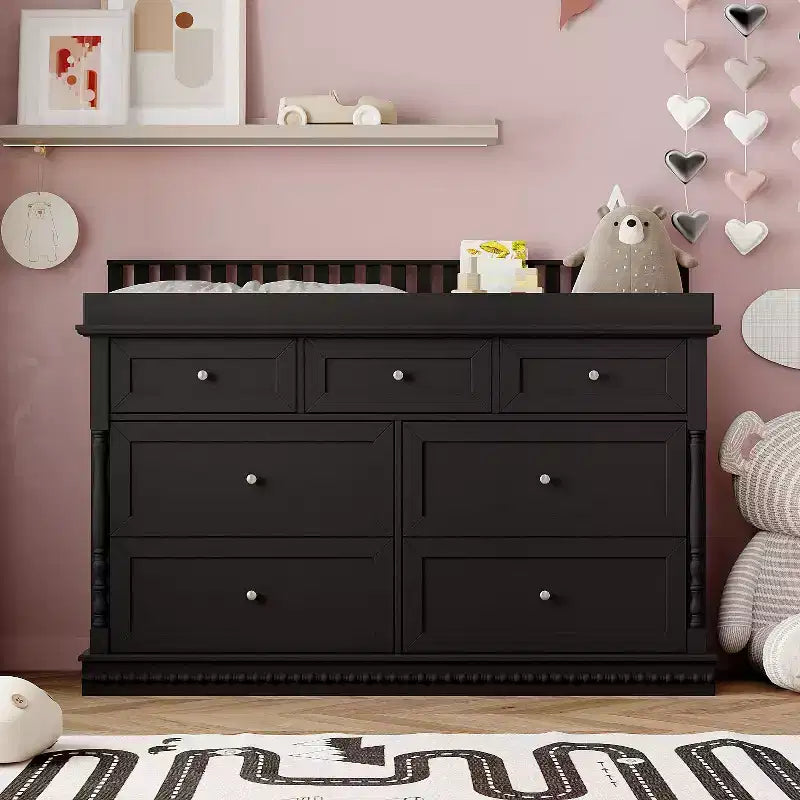Famapy veelzijdige commode met verschoontafel voor baby's: ombouwbaar ontwerp, ruime laden, groeit mee met je kleintje