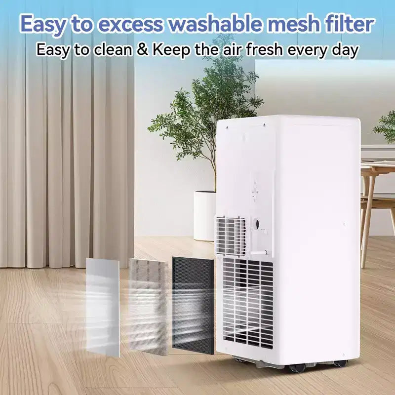 Condizionatori portatili, Flarhetoric da 10000 BTU per raffreddamento/ventilazione/deumidificazione 3 IN 1, unità portatile per ambienti di 560 SQ.FT, unità per ambienti a bassa rumorosità