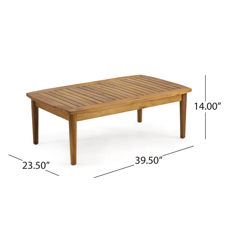Set da conversazione da esterno Willowbrook in legno di acacia per 4 persone, di Christopher Knight Home