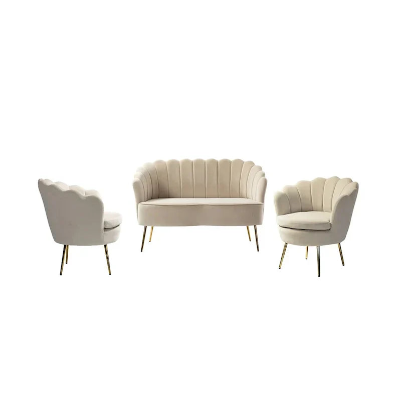 Set da soggiorno Xabier da 52 pollici, 3 pezzi, di HULALA HOME