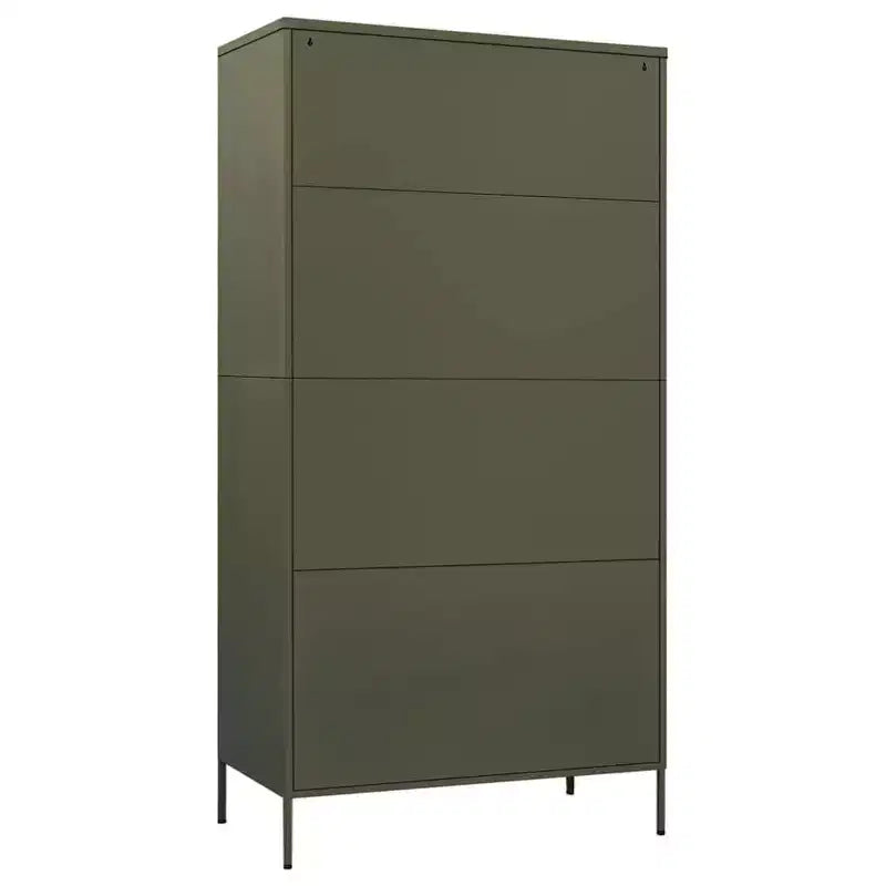 Guardaroba vidaXL verde oliva 35.4x19.7x70.9 in acciaio