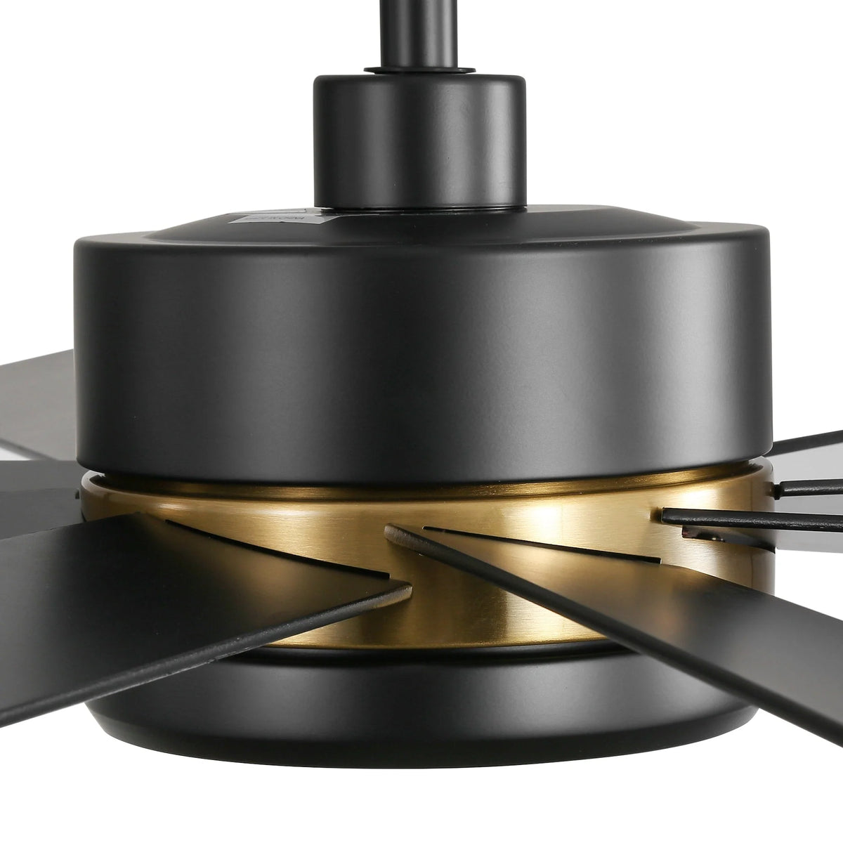 Ventilatore da soffitto nero da 65 pollici con 8 pale, LED, luce e telecomando