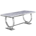 Mejda moderna tal-kamra tal-ikel b’bażi f’forma ta’ U tal-metall tal-istainless steel