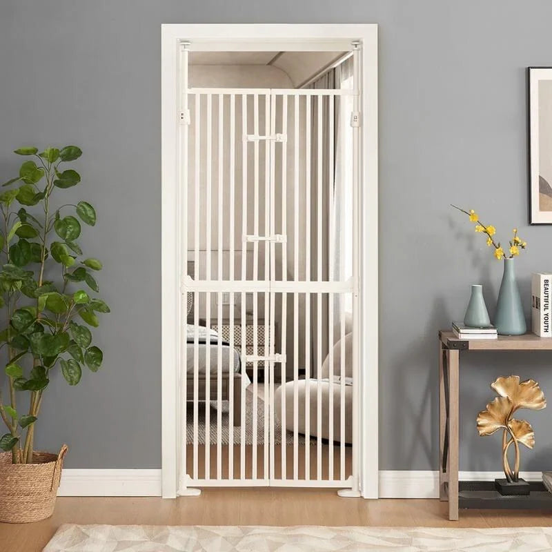 Cancelletto extra alto per gatti unipaws, alto 74 pollici, con porte e serrature