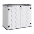 Opbergkast voor buiten, waterdichte opbergbox van hars voor buiten, voor afvalcontainers