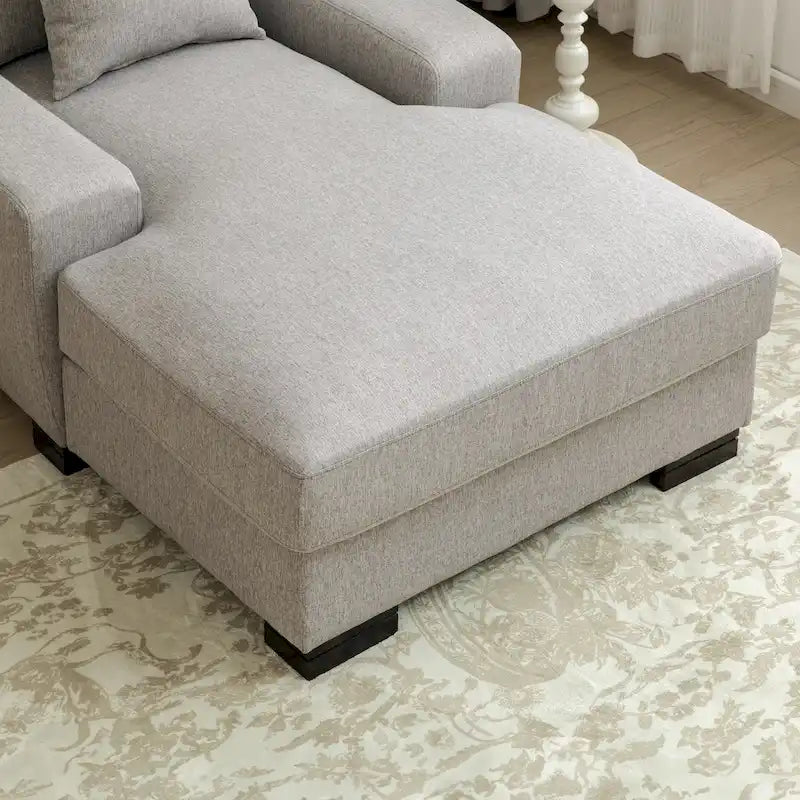Divano letto chaise longue oversize moderno metà secolo con cuscino