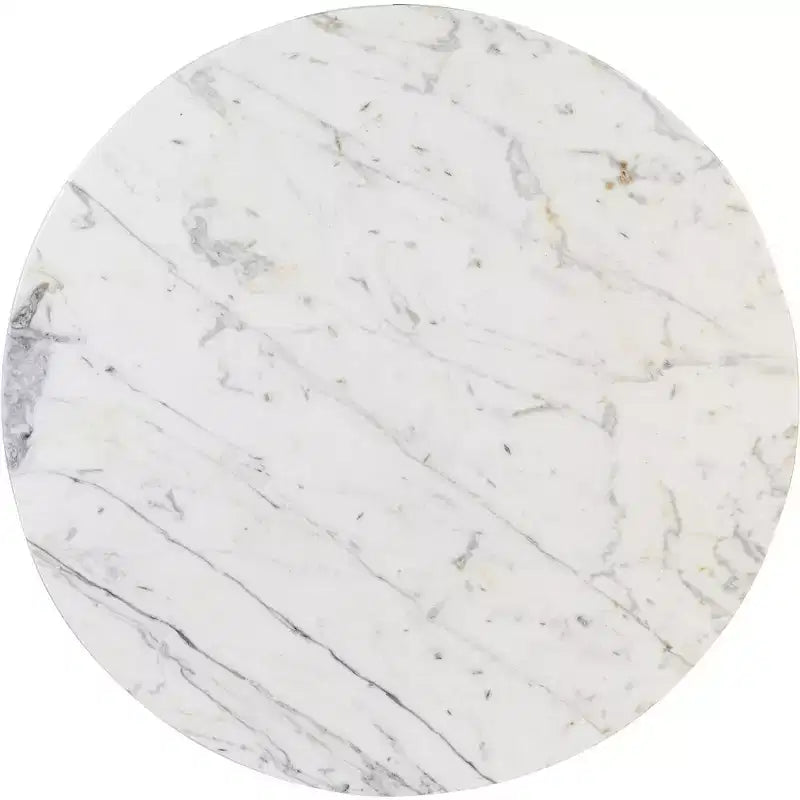 Tavolino rotondo in marmo con gambe a sfera, multicolore, 4 posti