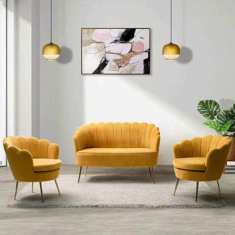 Set da soggiorno Xabier da 52 pollici, 3 pezzi, di HULALA HOME