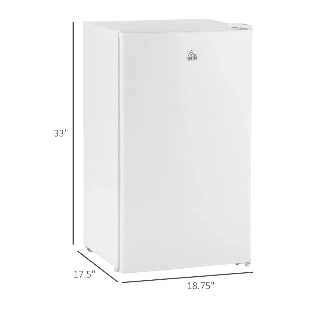 Mini frigorifero HOMCOM da 3,2 piedi cubi con congelatore, frigorifero compatto a una porta con termostato regolabile per camera da letto
