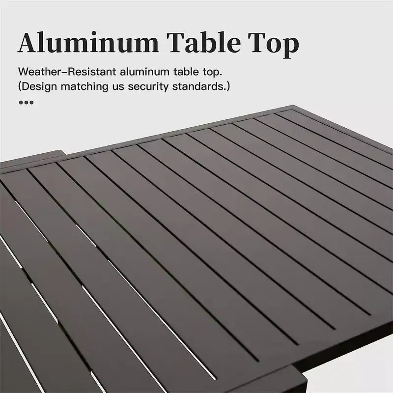 Okak Dining Table Aluminum Patio Extendable Dining Room Table Kitchen Table for Dining Room