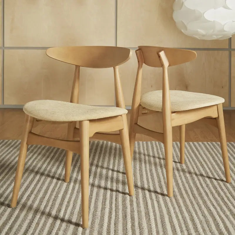Set da pranzo affusolato in rovere norvegese e danese di iNSPIRE Q Modern