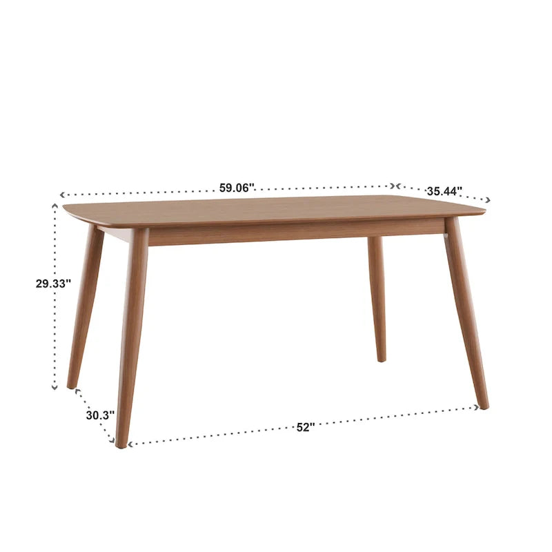Set da pranzo affusolato in rovere norvegese e danese di iNSPIRE Q Modern