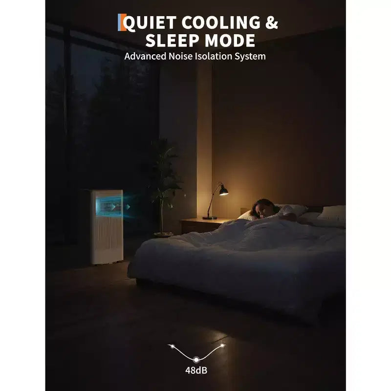 Condizionatori portatili, Flarhetoric da 10000 BTU per raffreddamento/ventilazione/deumidificazione 3 IN 1, unità portatile per ambienti di 560 SQ.FT, unità per ambienti a bassa rumorosità